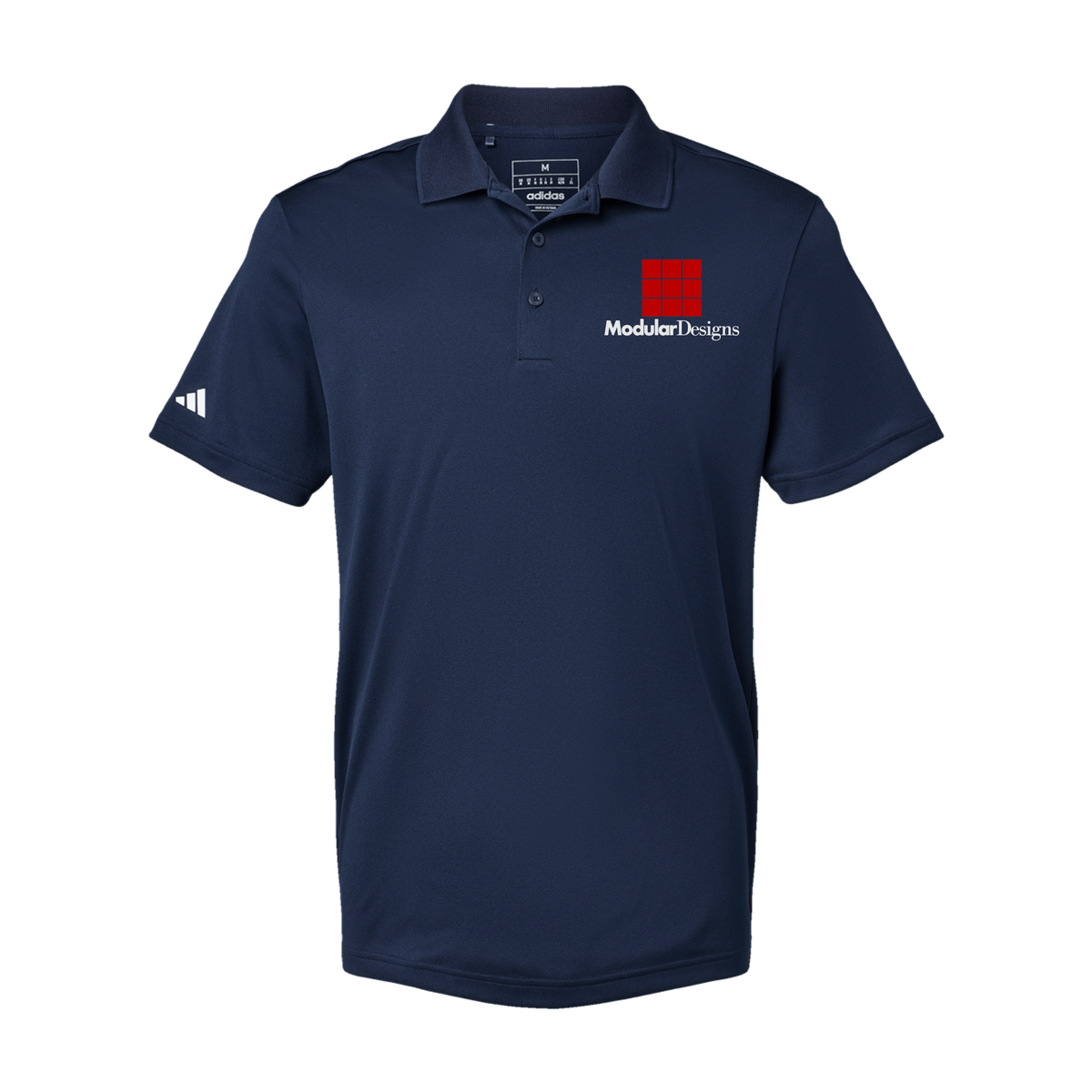 modulardesignsflooring-adidas-mens-sport-polo-shirt-embroidery-leftchest-A430-collegiatenavy-flat-front