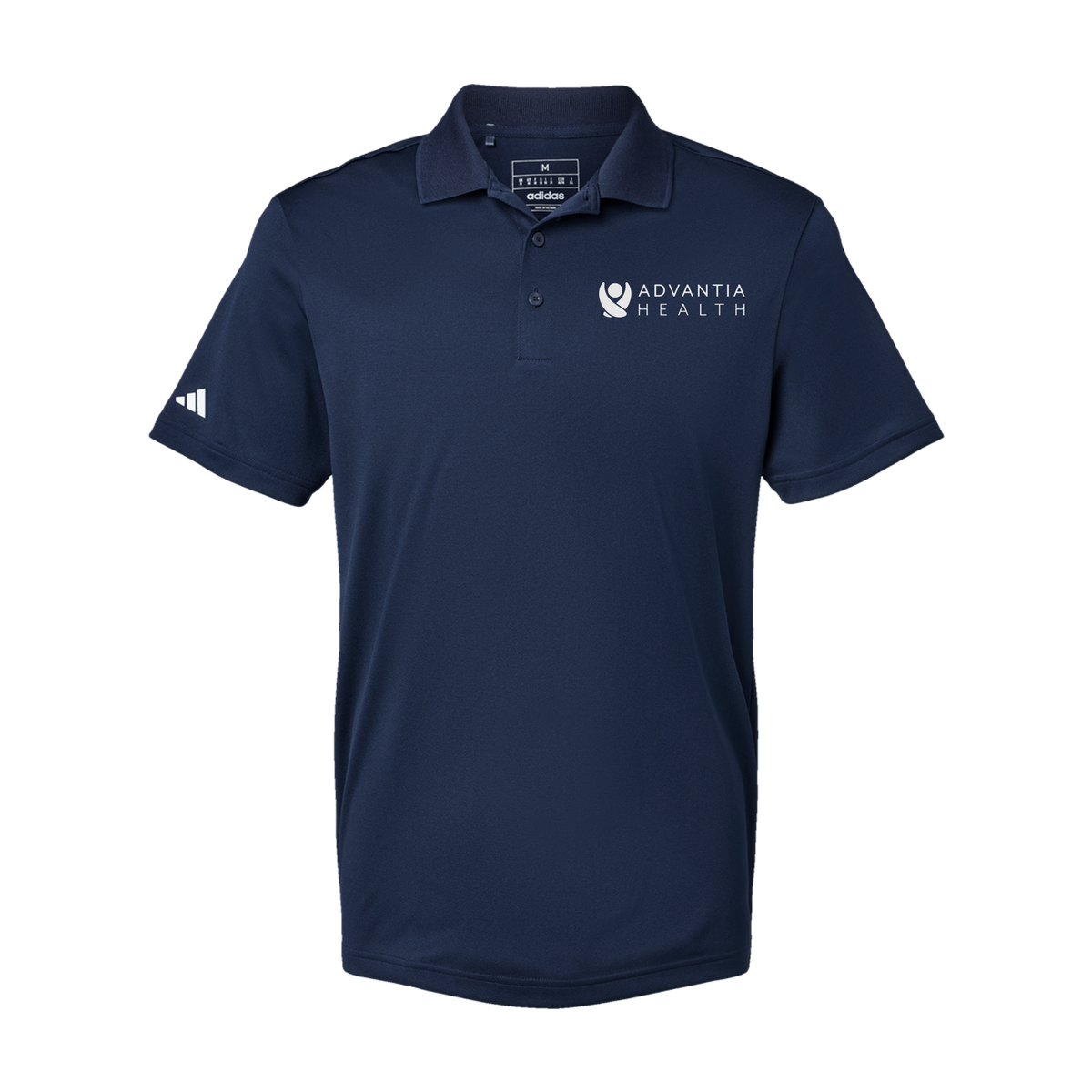 advantiahealth-adidas-mens-sport-polo-shirt-embroidery-leftchest-A430-collegiatenavy-flat-front