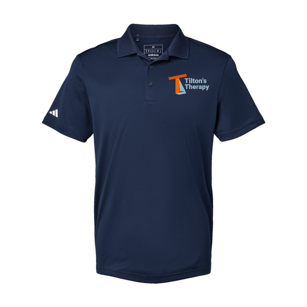 tiltonstherapy-adidas-mens-sport-polo-shirt-embroidery-leftchest-A430-collegiatenavy-flat-front