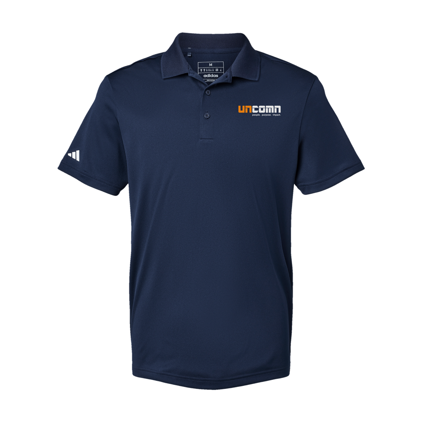 uncomn-adidas-mens-sport-polo-shirt-embroidery-leftchest-A430-collegiatenavy-flat-front