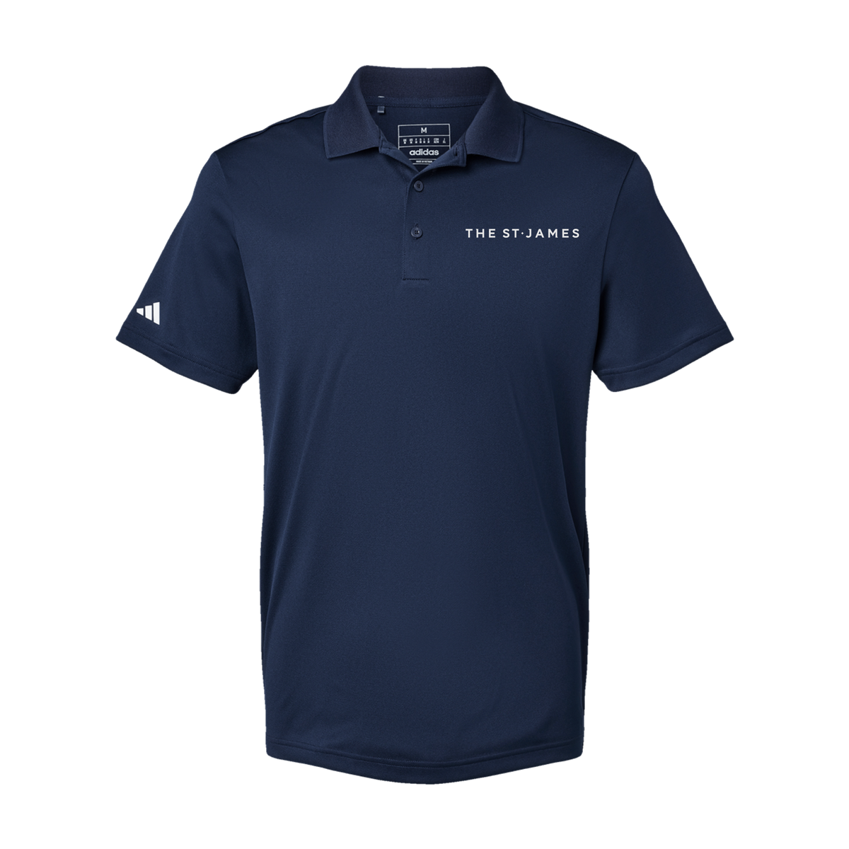 thestjames-adidas-mens-sport-polo-shirt-embroidery-leftchest-A430-collegiatenavy-flat-front