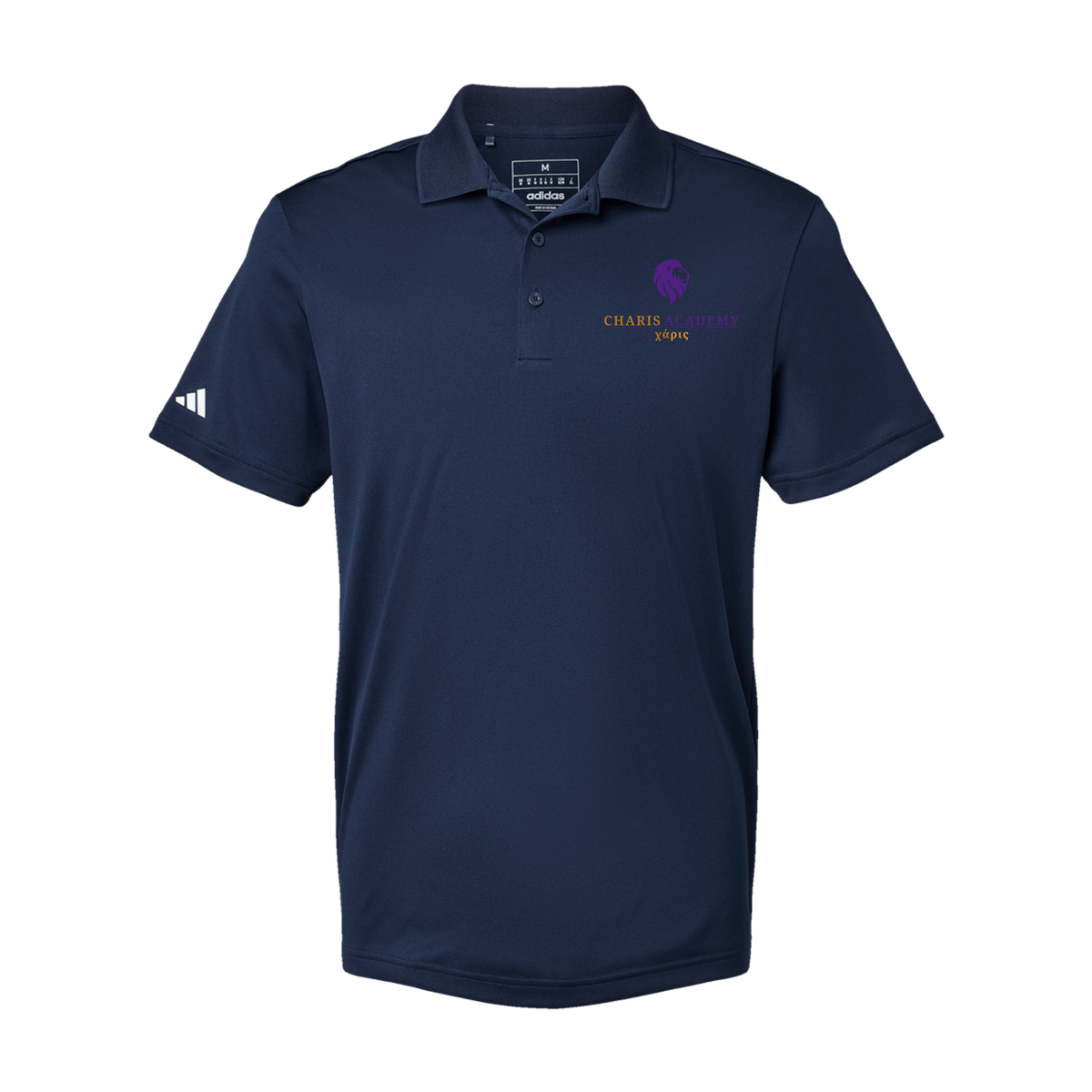 cahazleton-adidas-mens-sport-polo-shirt-embroidery-leftchest-A430-collegiatenavy-flat-front