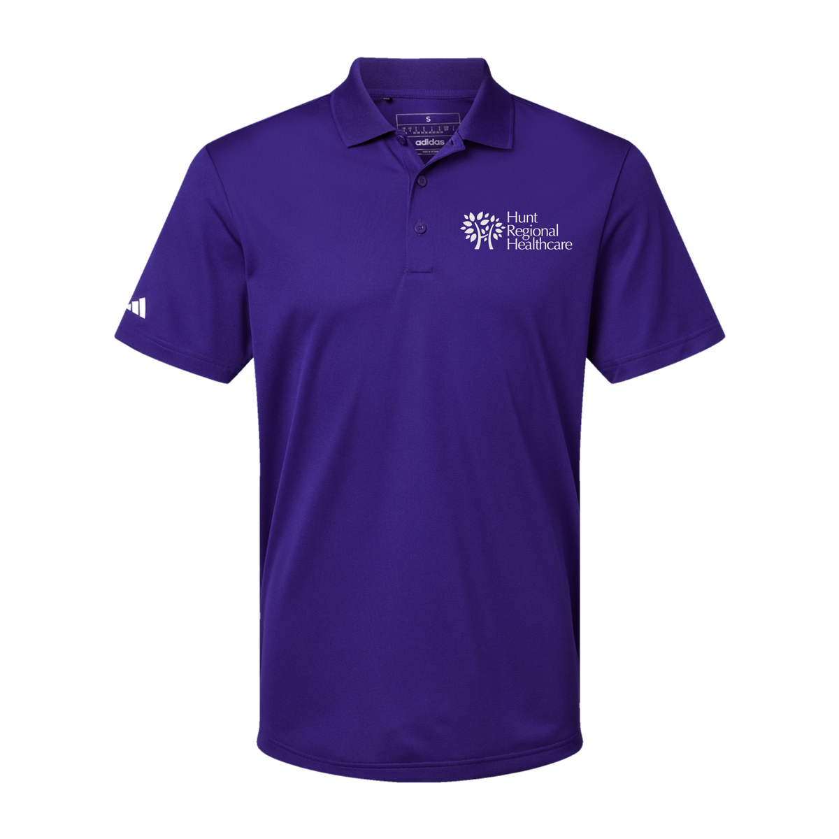 huntregional-adidas-mens-sport-polo-shirt-embroidery-leftchest-A430-collegiatepurple-flat-front