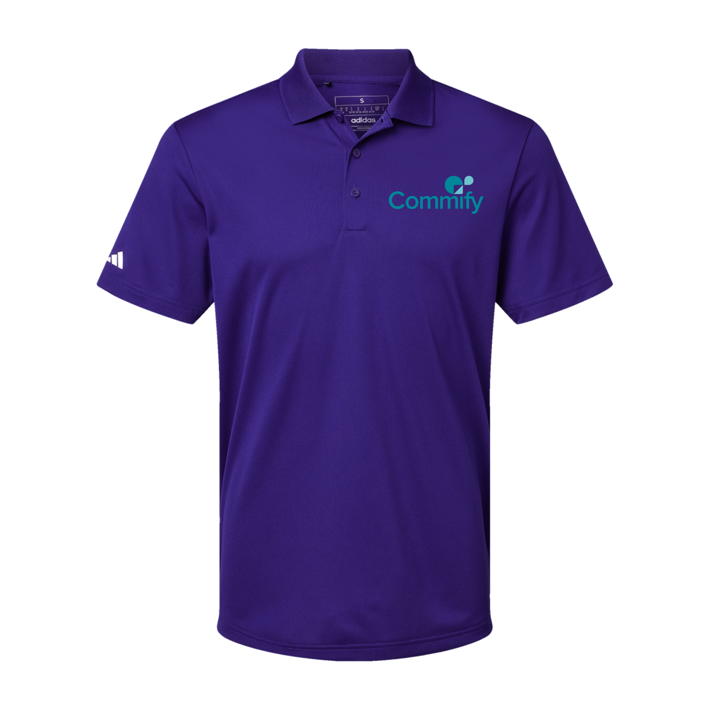 commify-adidas-mens-sport-polo-shirt-embroidery-leftchest-A430-collegiatepurple-flat-front