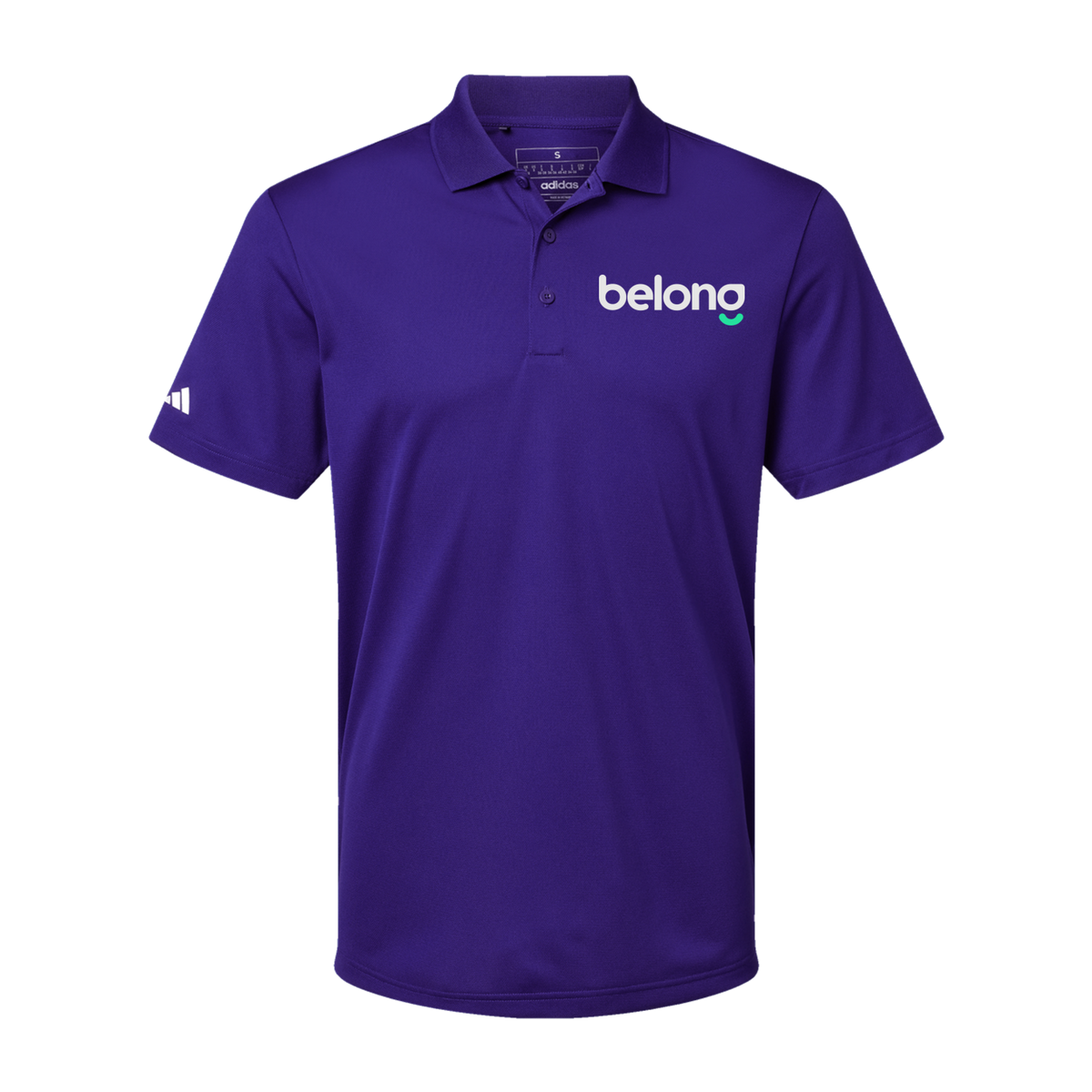 belonghome-adidas-mens-sport-polo-shirt-embroidery-leftchest-A430-collegiatepurple-flat-front