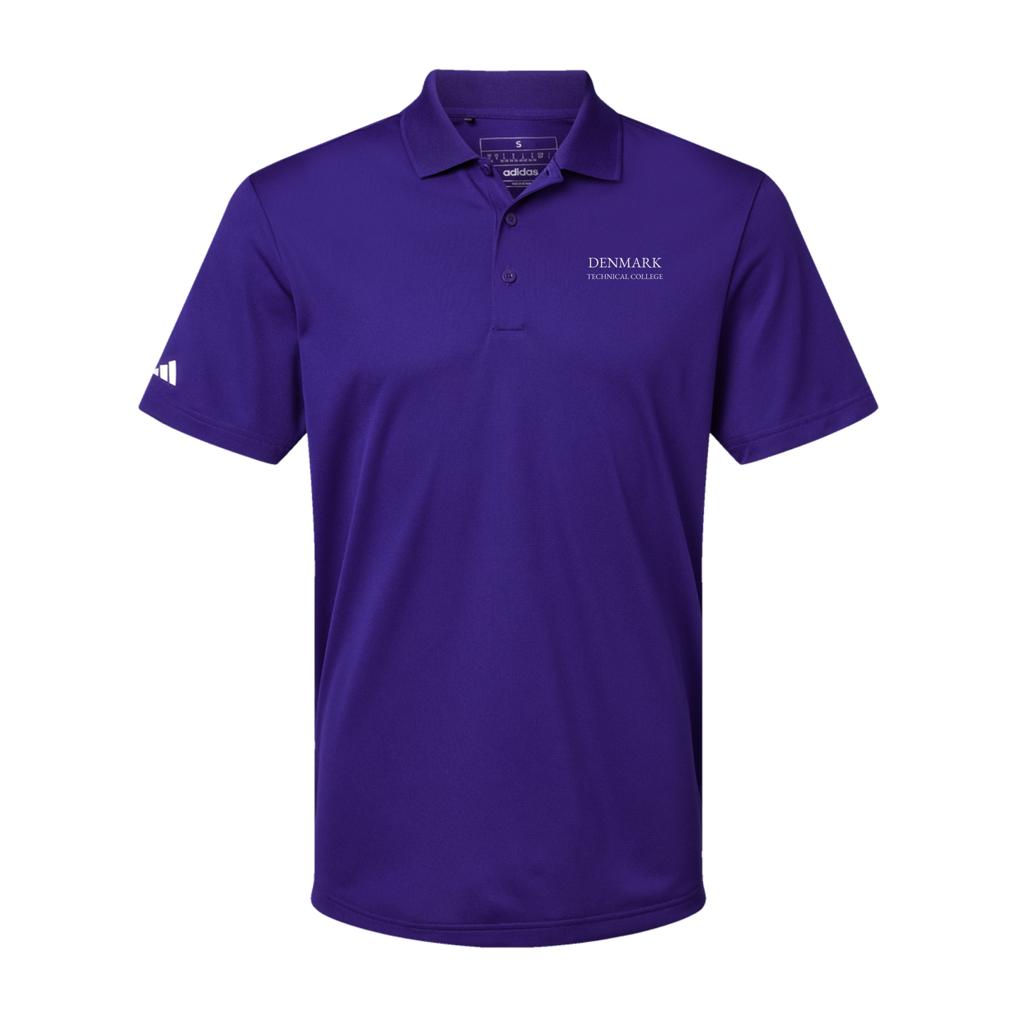 denmarktech-adidas-mens-sport-polo-shirt-embroidery-leftchest-A430-collegiatepurple-flat-front