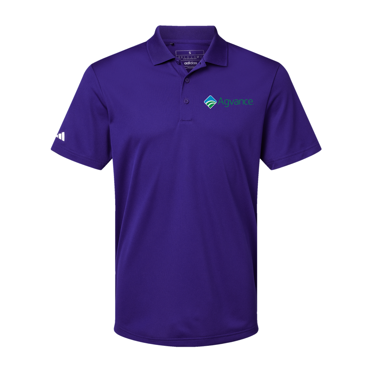 agvance-adidas-mens-sport-polo-shirt-embroidery-leftchest-A430-collegiatepurple-flat-front