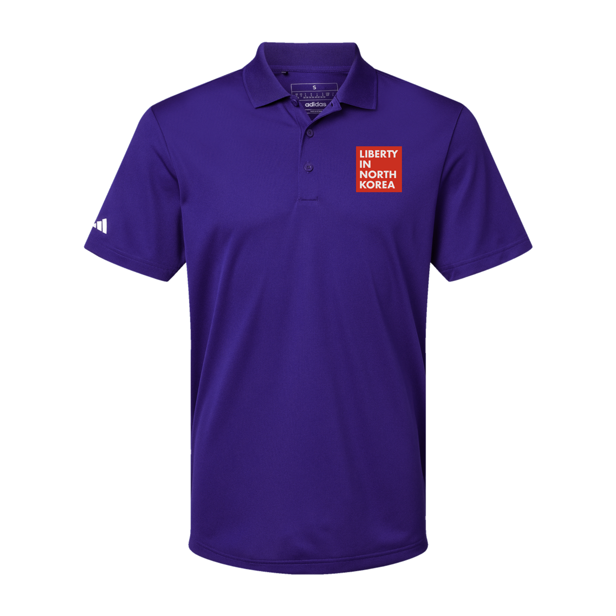 libertyinnorthkorea-adidas-mens-sport-polo-shirt-embroidery-leftchest-A430-collegiatepurple-flat-front