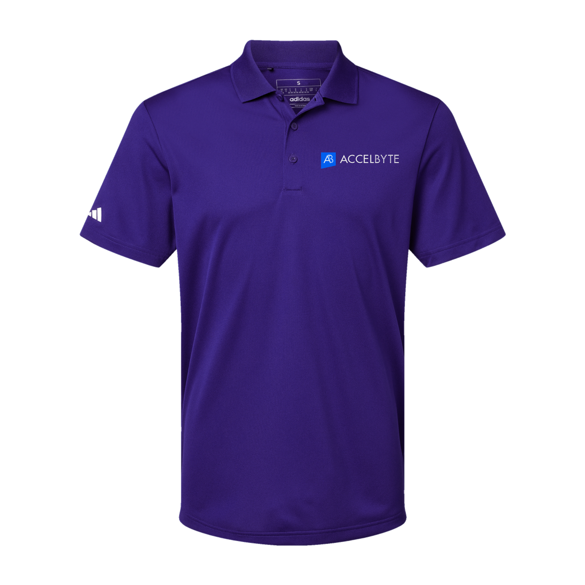 accelbyte-adidas-mens-sport-polo-shirt-embroidery-leftchest-A430-collegiatepurple-flat-front