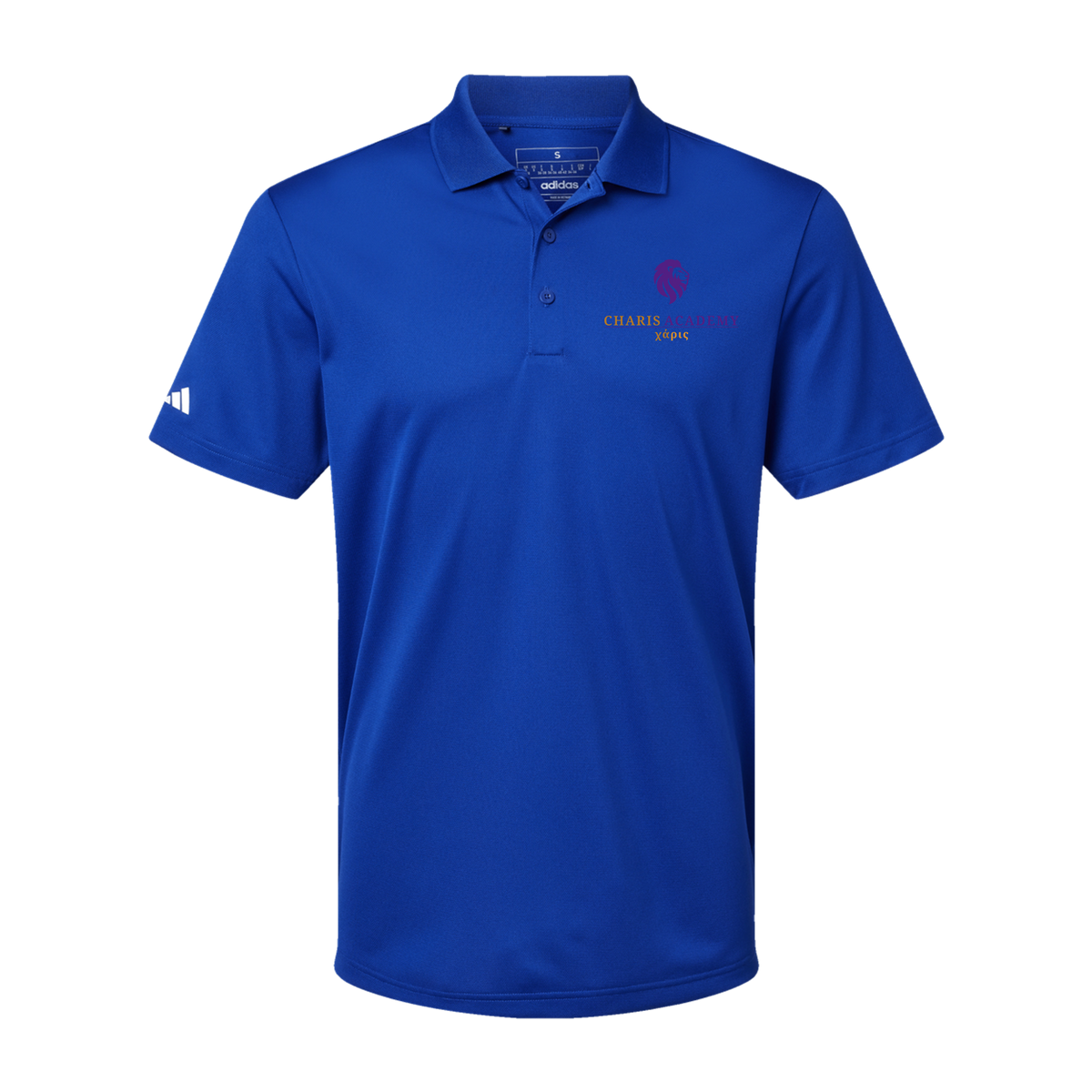 cahazleton-adidas-mens-sport-polo-shirt-embroidery-leftchest-A430-collegiateroyal-flat-front