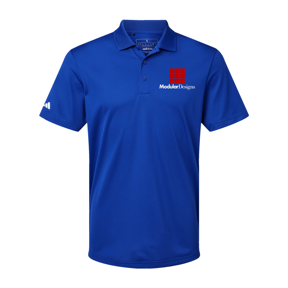 modulardesignsflooring-adidas-mens-sport-polo-shirt-embroidery-leftchest-A430-collegiateroyal-flat-front
