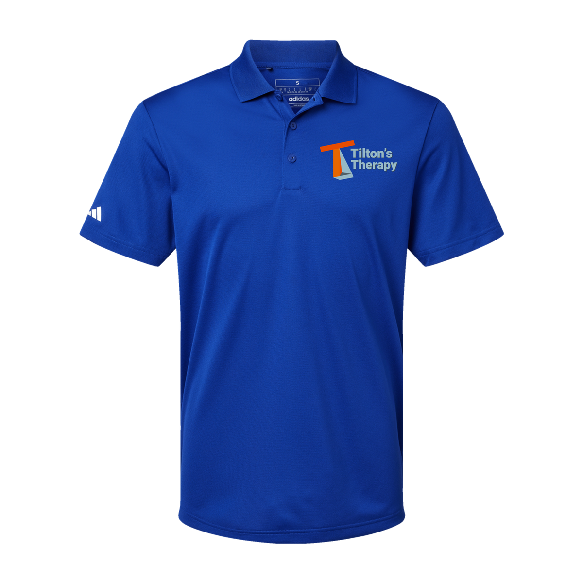 tiltonstherapy-adidas-mens-sport-polo-shirt-embroidery-leftchest-A430-collegiateroyal-flat-front