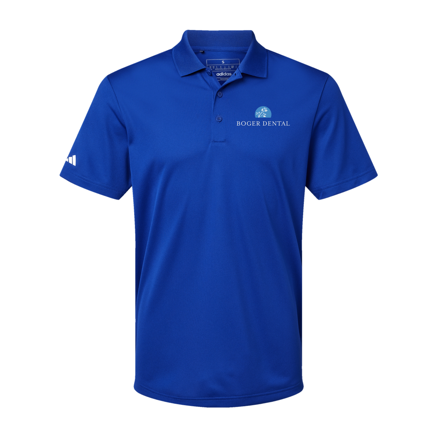 boger-dental-adidas-mens-sport-polo-shirt-embroidery-leftchest-A430-collegiateroyal-flat-front