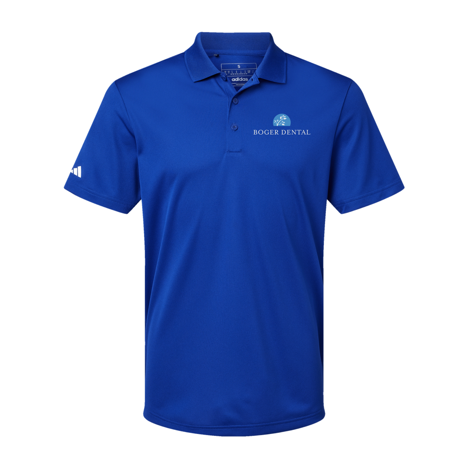 boger-dental-adidas-mens-sport-polo-shirt-embroidery-leftchest-A430-collegiateroyal-flat-front