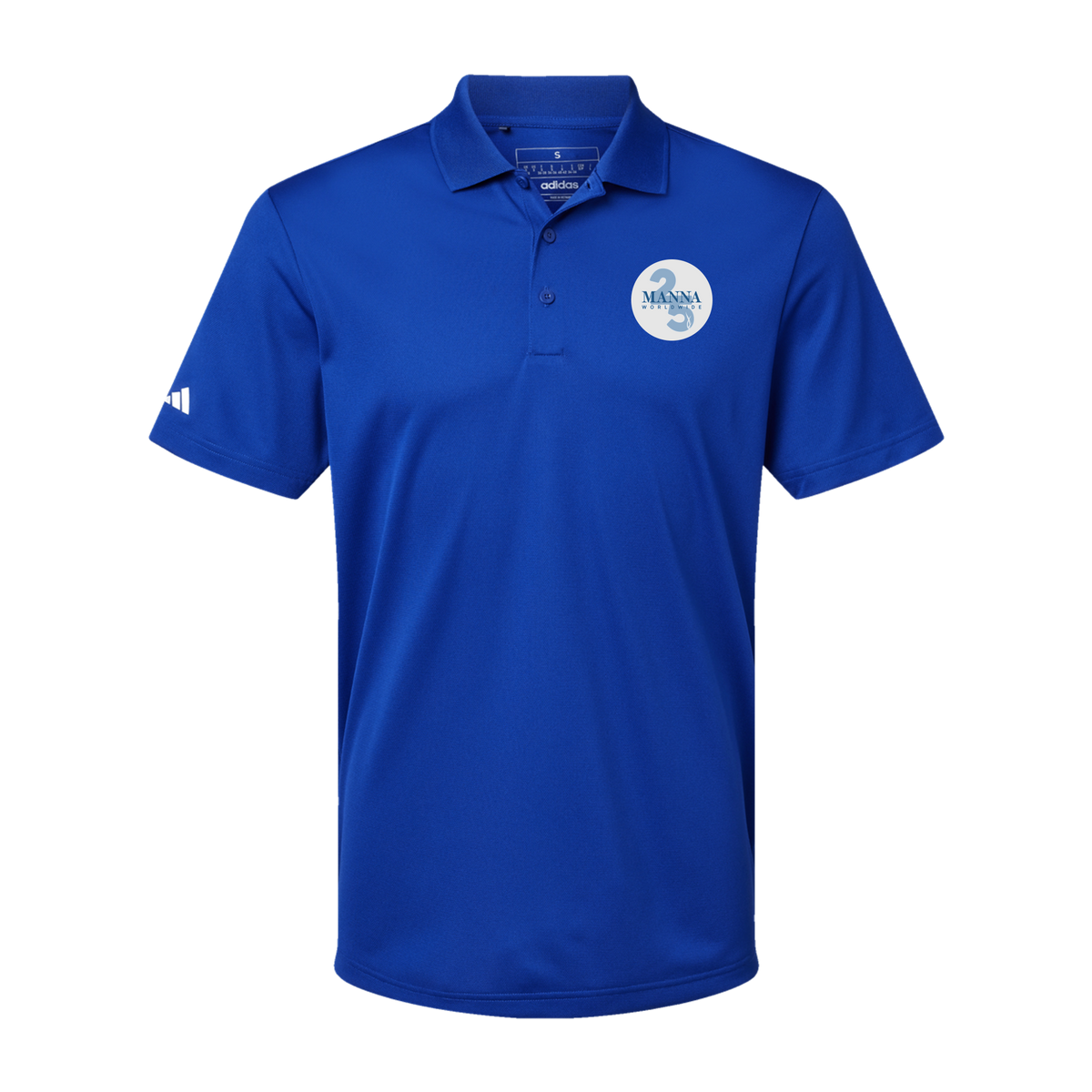 mannaworldwide-adidas-mens-sport-polo-shirt-embroidery-leftchest-A430-collegiateroyal-flat-front