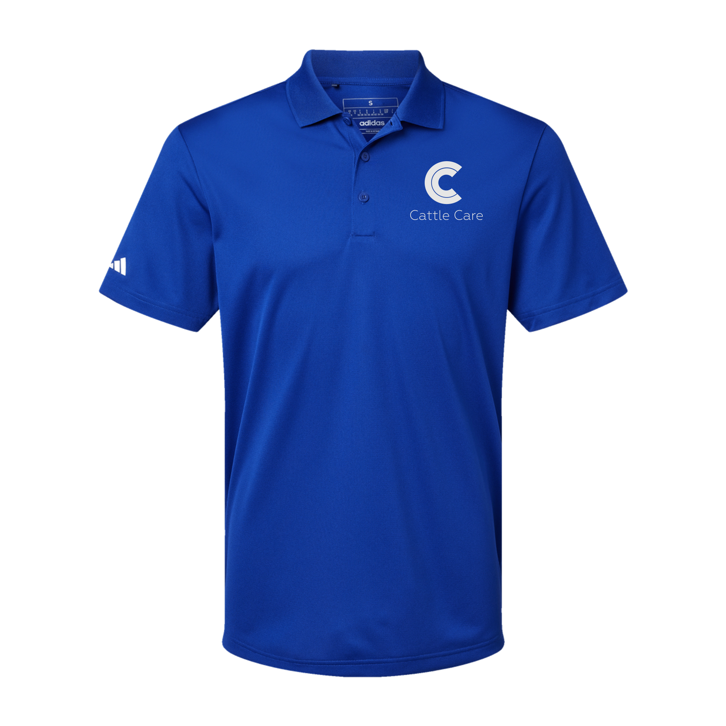 cattle-care-adidas-mens-sport-polo-shirt-embroidery-leftchest-A430-collegiateroyal-flat-front