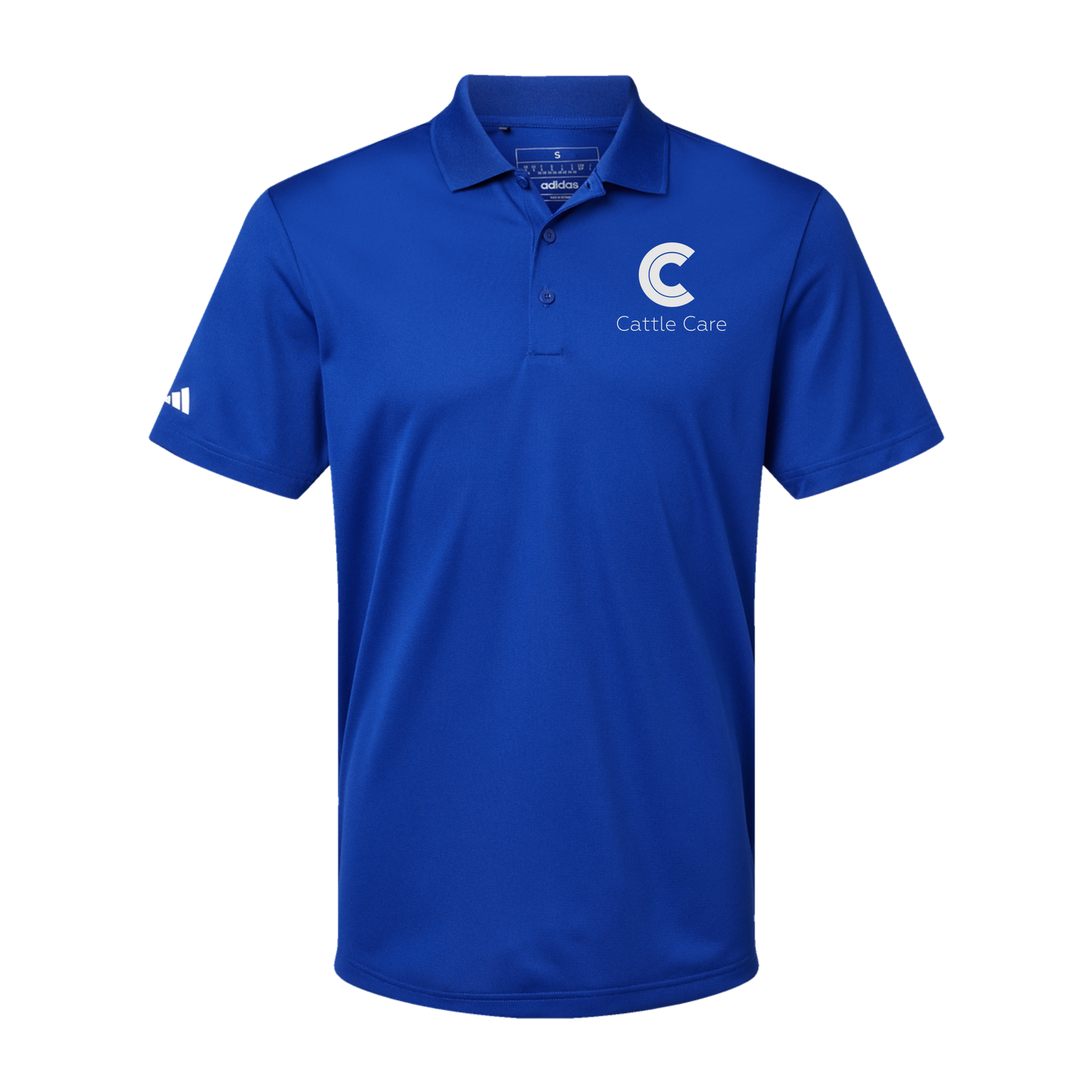 cattle-care-adidas-mens-sport-polo-shirt-embroidery-leftchest-A430-collegiateroyal-flat-front