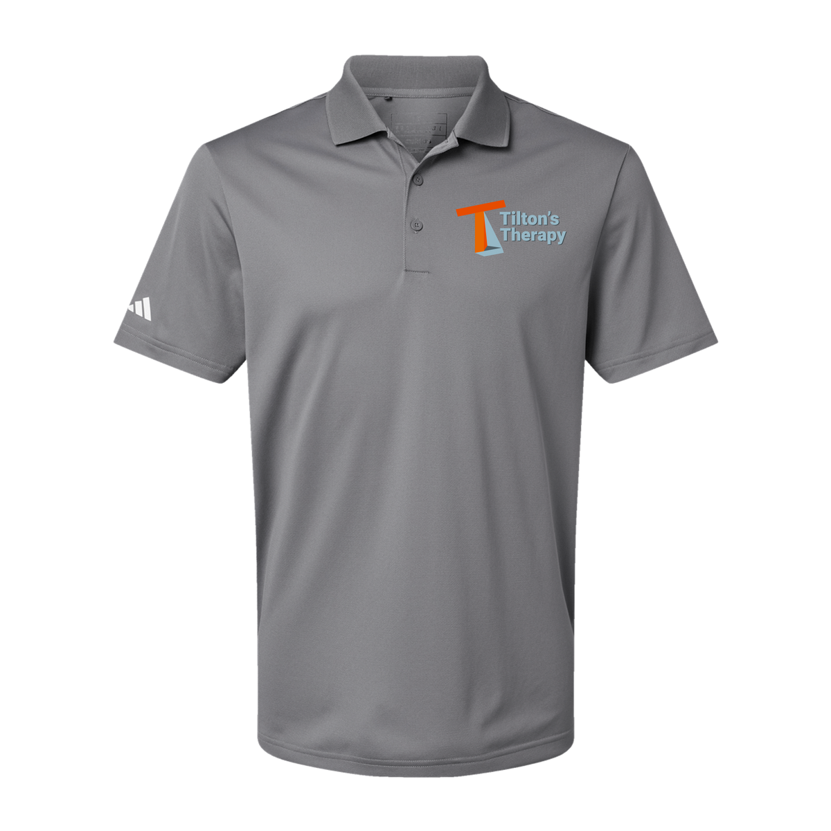 tiltonstherapy-adidas-mens-sport-polo-shirt-embroidery-leftchest-A430-greythree-flat-front