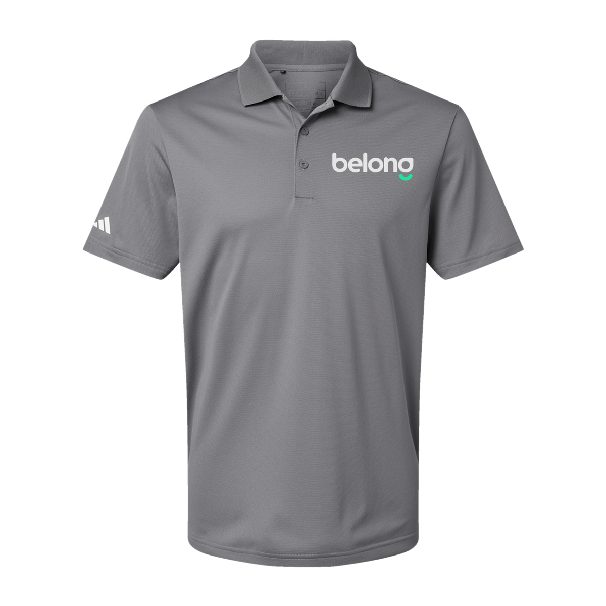 belonghome-adidas-mens-sport-polo-shirt-embroidery-leftchest-A430-greythree-flat-front