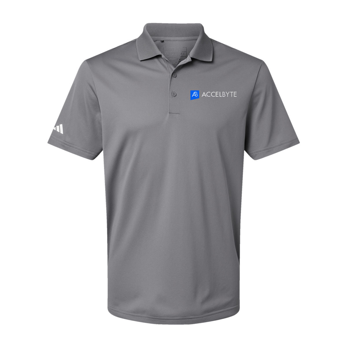 accelbyte-adidas-mens-sport-polo-shirt-embroidery-leftchest-A430-greythree-flat-front