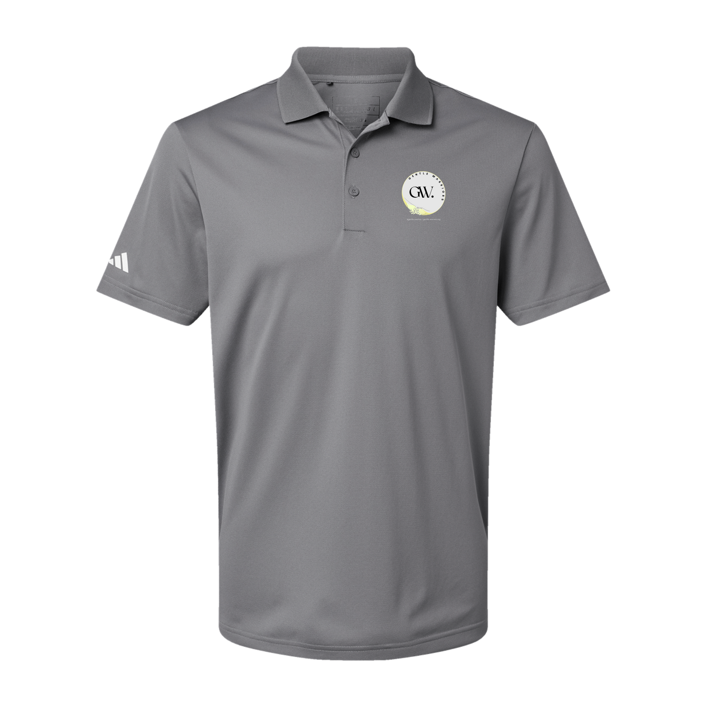 gentle-warriors-adidas-mens-sport-polo-shirt-embroidery-leftchest-A430-greythree-flat-front