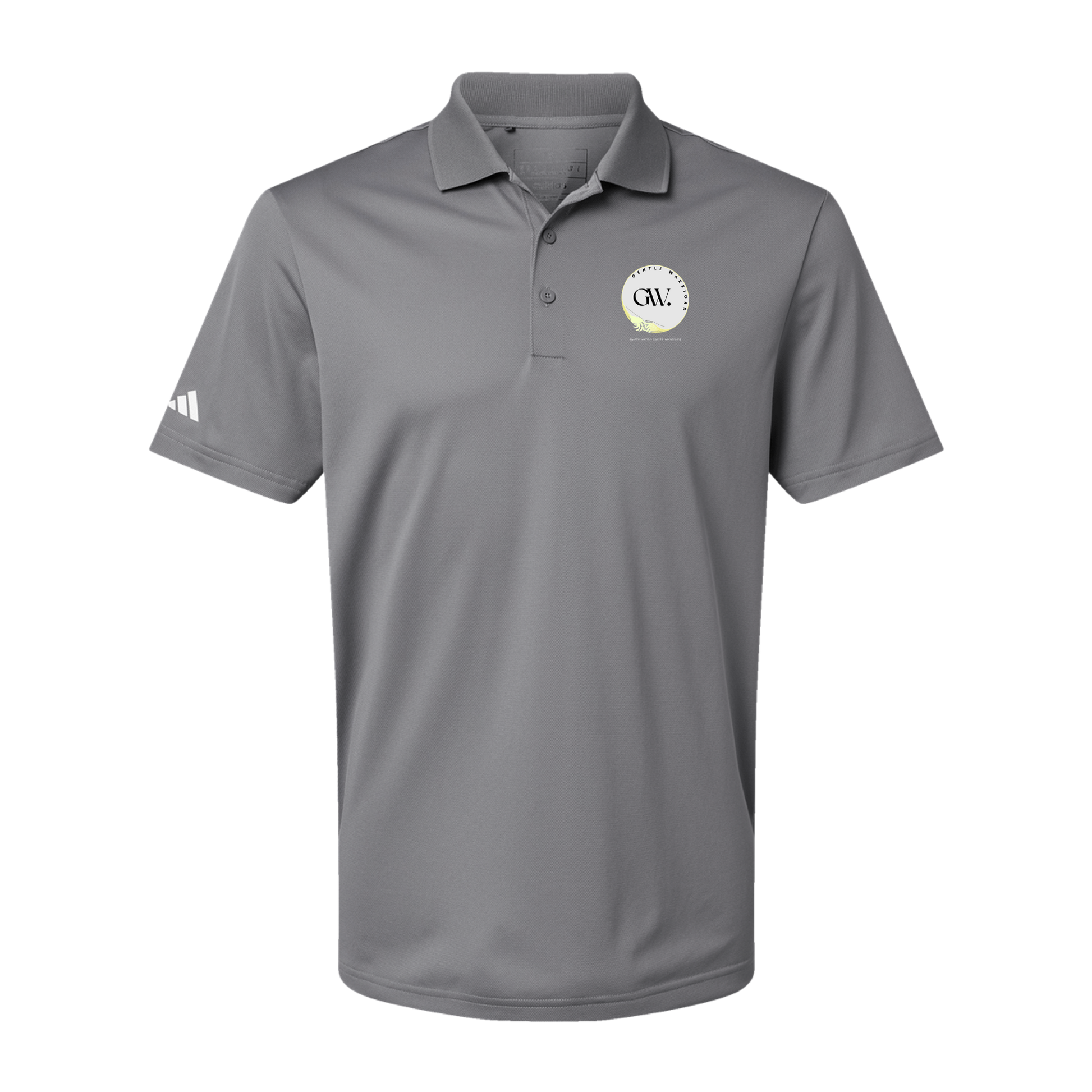 gentle-warriors-adidas-mens-sport-polo-shirt-embroidery-leftchest-A430-greythree-flat-front