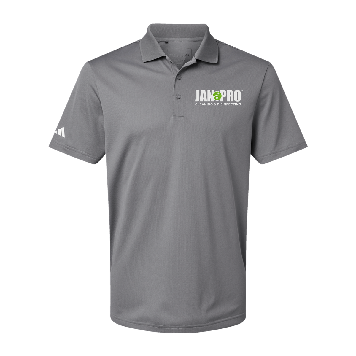 jan-pro-adidas-mens-sport-polo-shirt-embroidery-leftchest-A430-greythree-flat-front