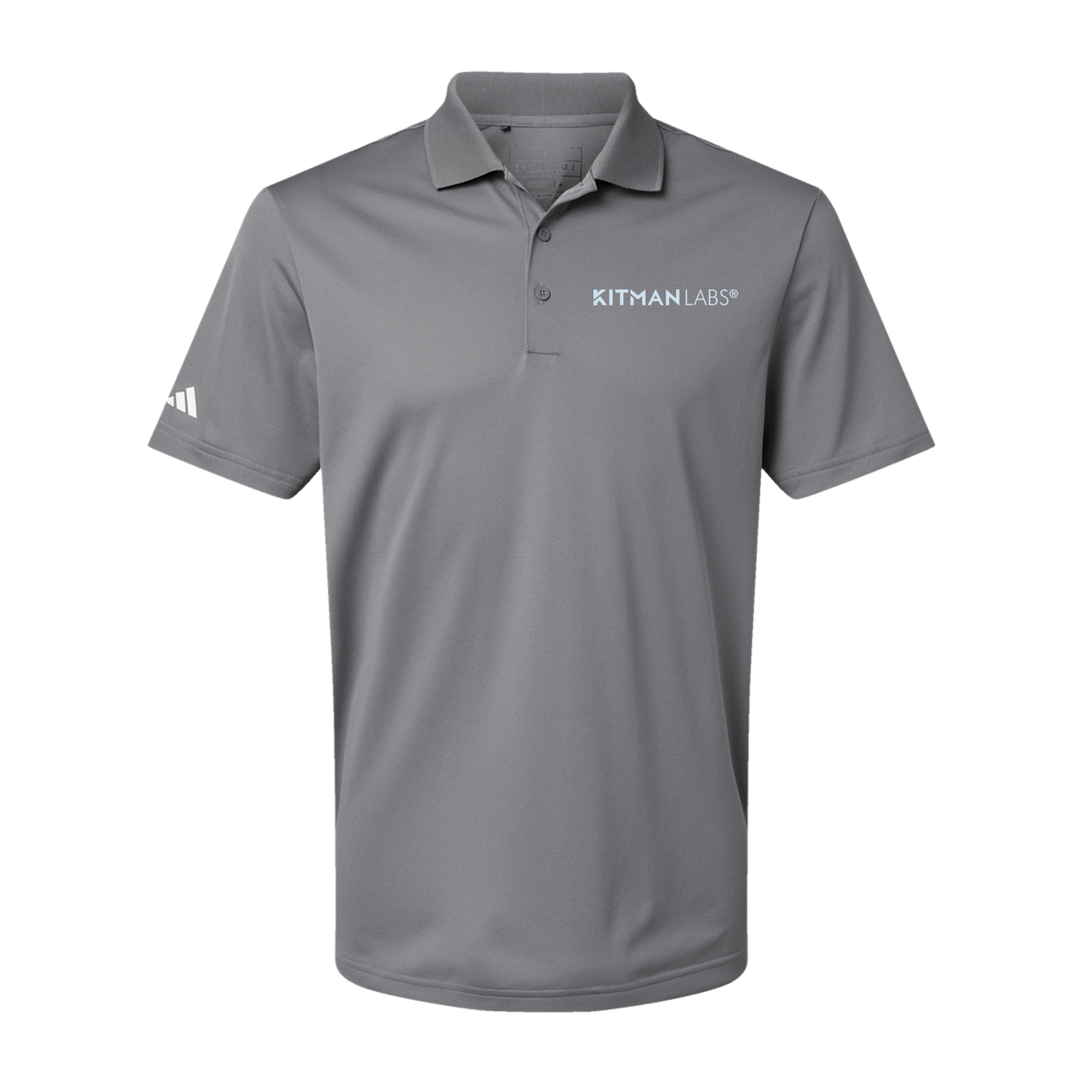 kitmanlabs-adidas-mens-sport-polo-shirt-embroidery-leftchest-A430-greythree-flat-front