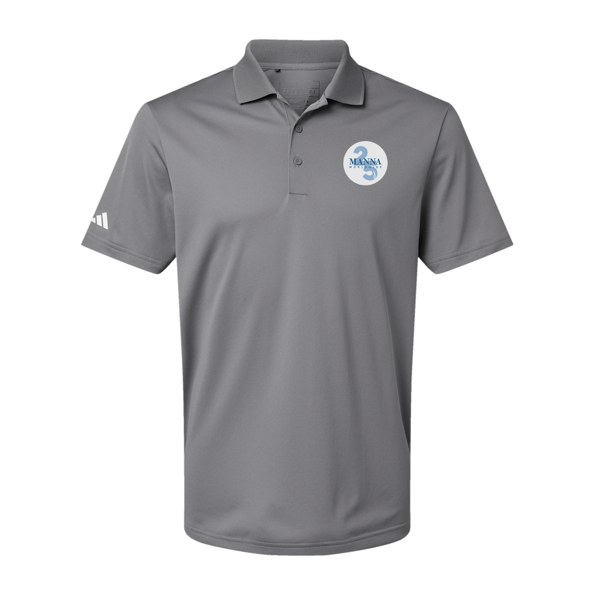 mannaworldwide-adidas-mens-sport-polo-shirt-embroidery-leftchest-A430-greythree-flat-front