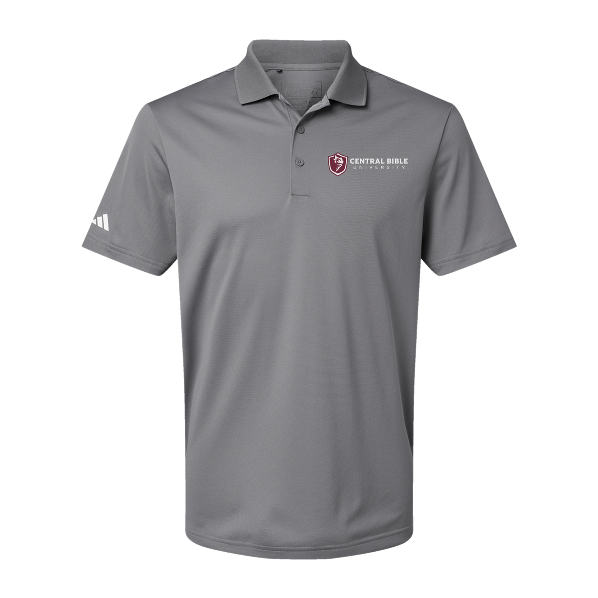 centralbible-adidas-mens-sport-polo-shirt-embroidery-leftchest-A430-greythree-flat-front
