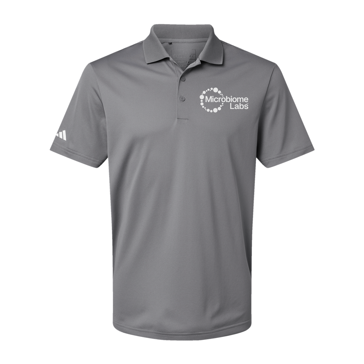 microbiomelabs-adidas-mens-sport-polo-shirt-embroidery-leftchest-A430-greythree-flat-front