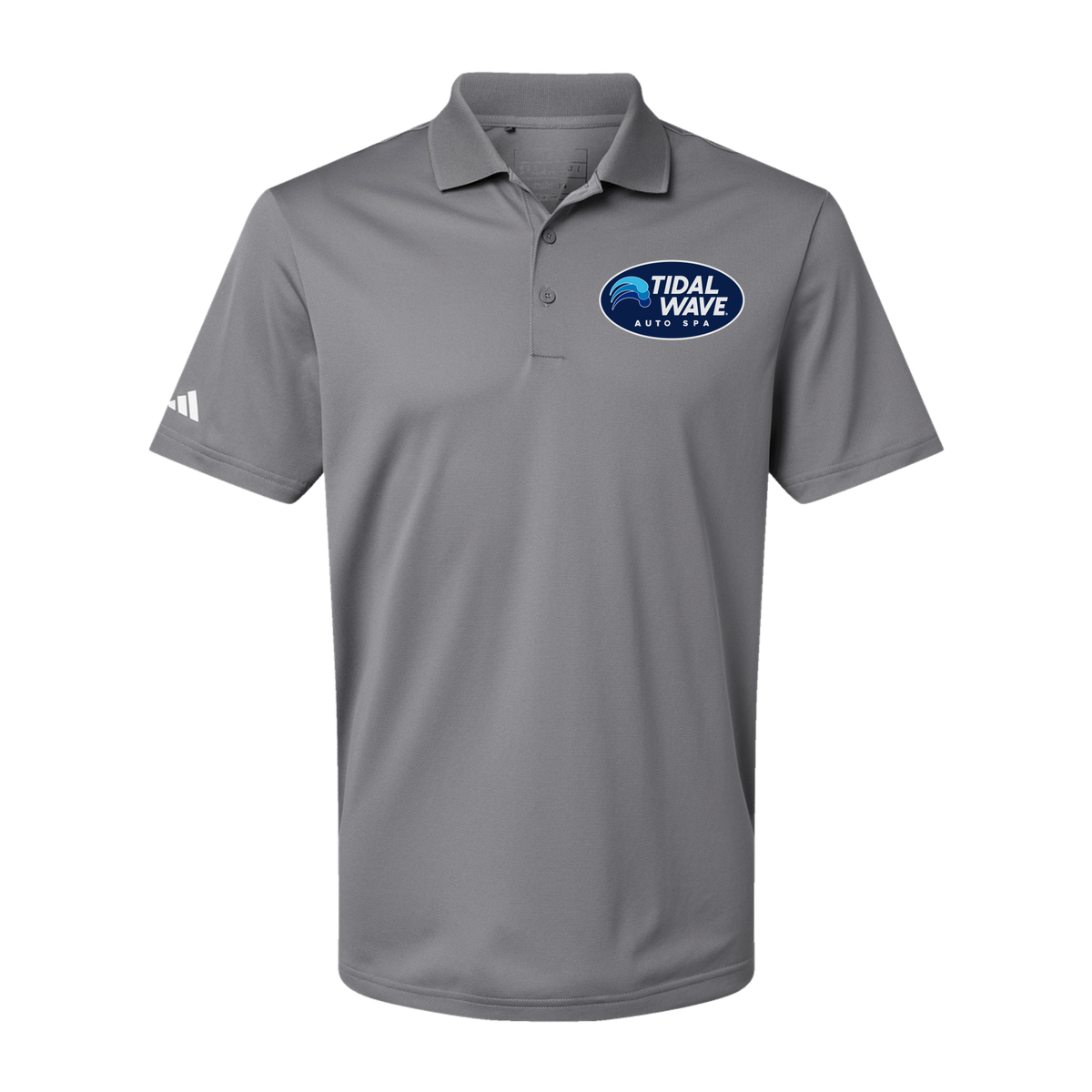 tidalwaveautospa-adidas-mens-sport-polo-shirt-embroidery-leftchest-A430-greythree-flat-front