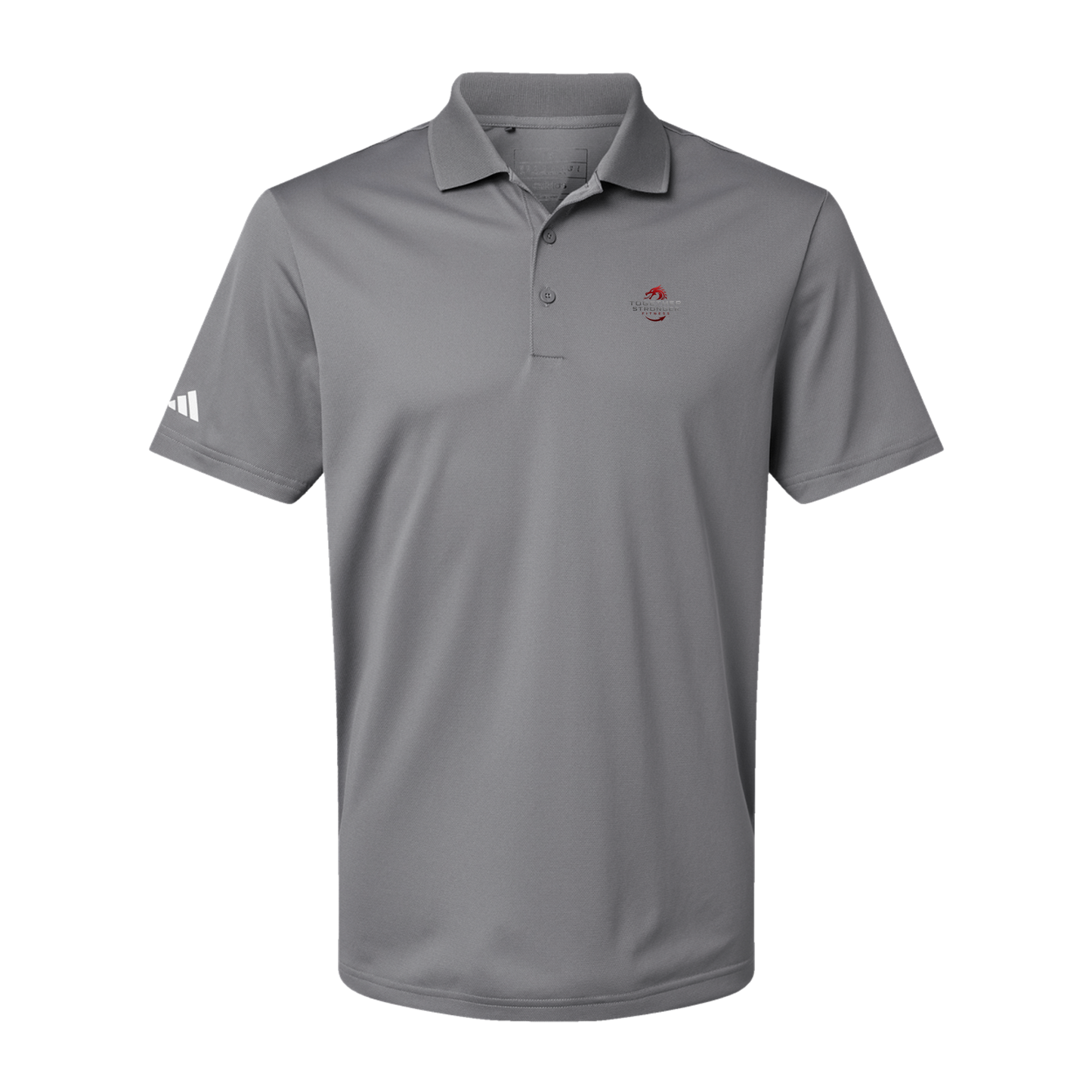togetherstrongerfitness-adidas-mens-sport-polo-shirt-embroidery-leftchest-A430-greythree-flat-front