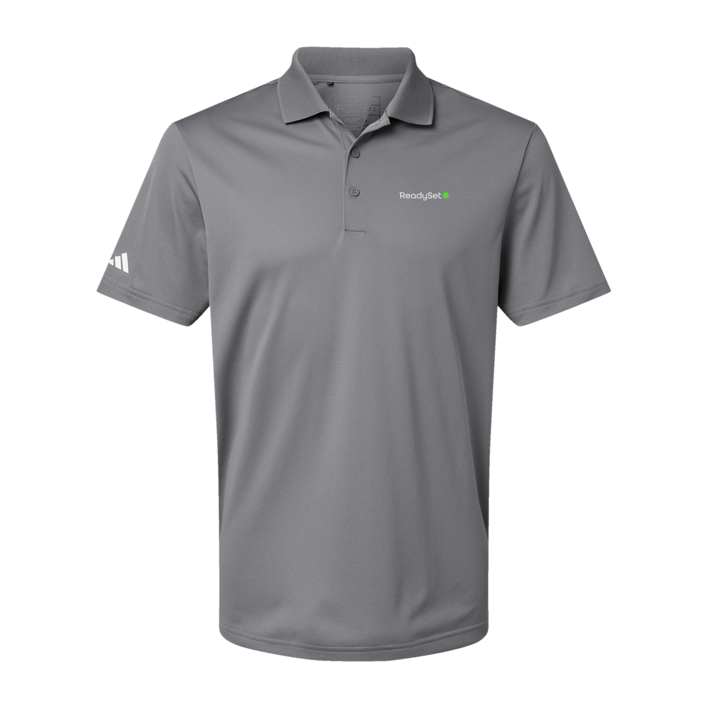 readysetsurgical-adidas-mens-sport-polo-shirt-embroidery-leftchest-A430-greythree-flat-front
