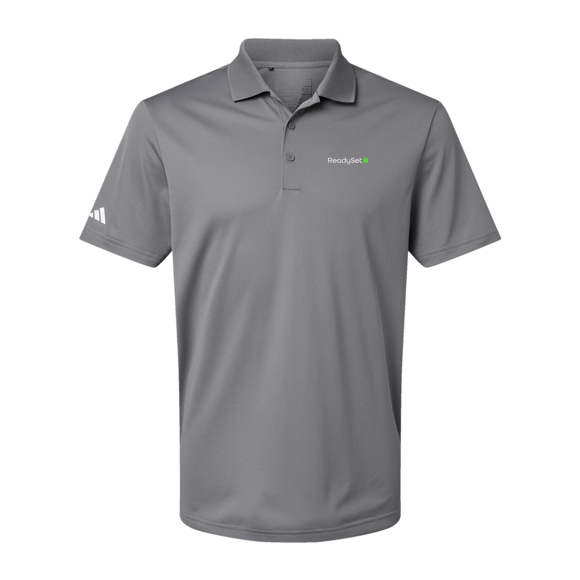 readysetsurgical-adidas-mens-sport-polo-shirt-embroidery-leftchest-A430-greythree-flat-front