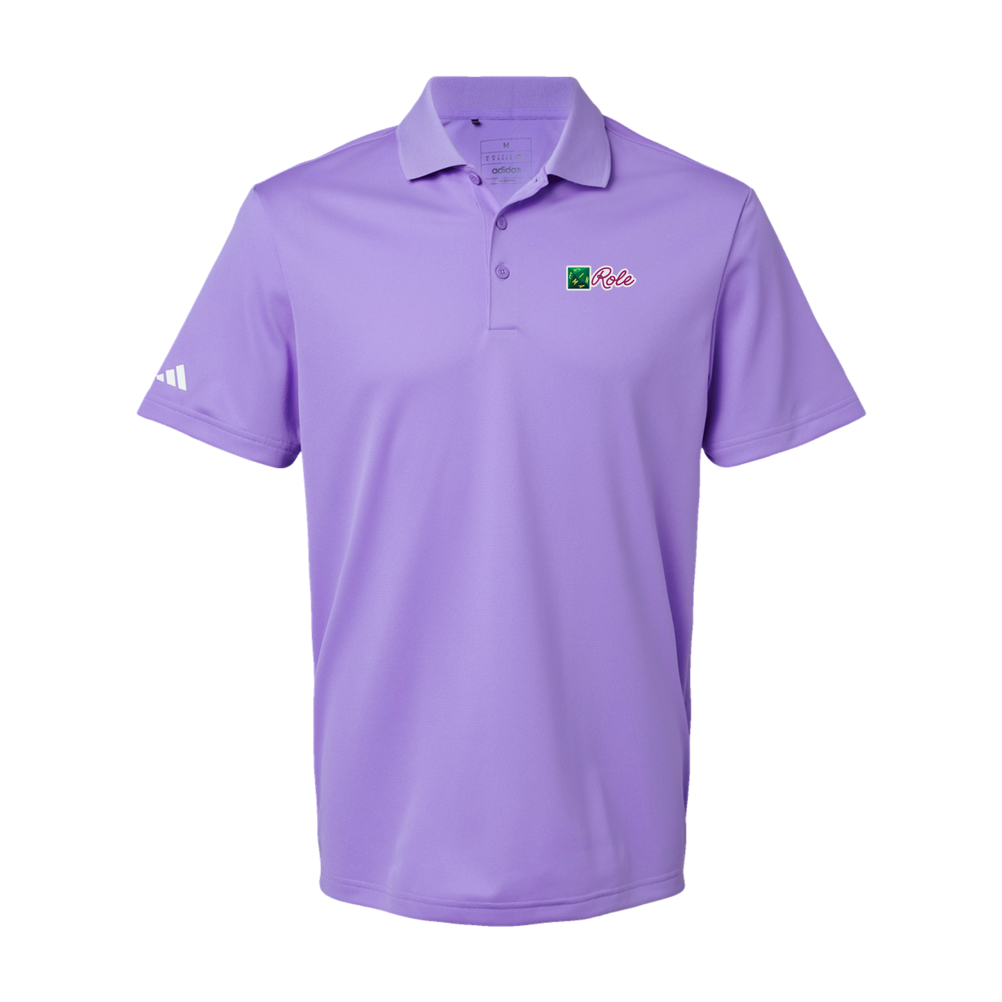 cinemarole-adidas-mens-sport-polo-shirt-embroidery-leftchest-A430-lightflashpurple-flat-front