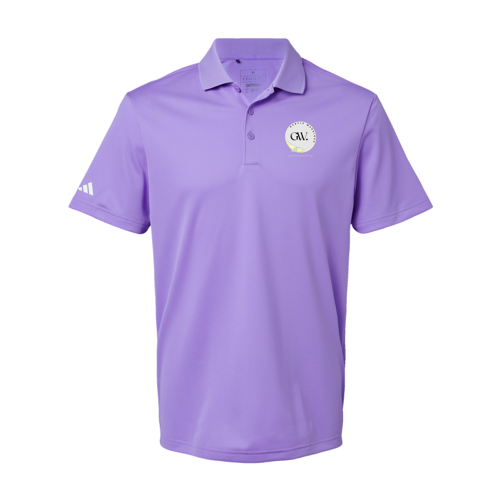 gentle-warriors-adidas-mens-sport-polo-shirt-embroidery-leftchest-A430-lightflashpurple-flat-front