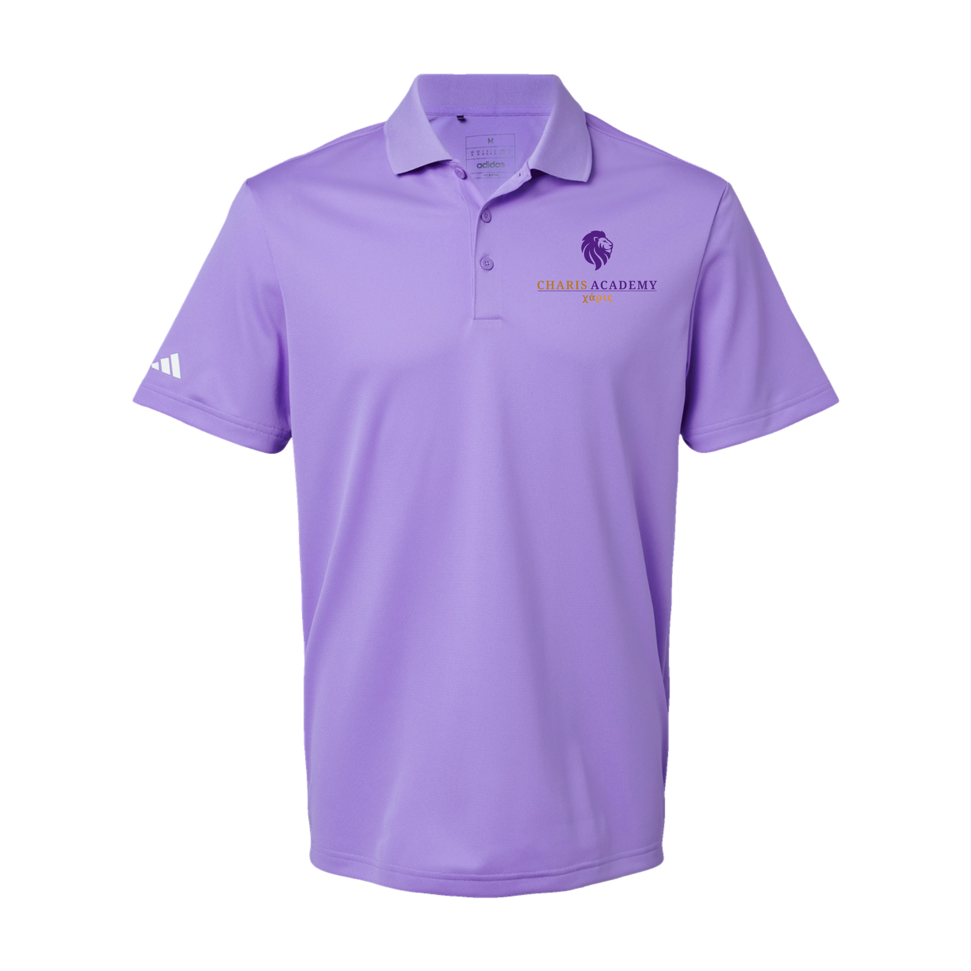 cahazleton-adidas-mens-sport-polo-shirt-embroidery-leftchest-A430-lightflashpurple-flat-front