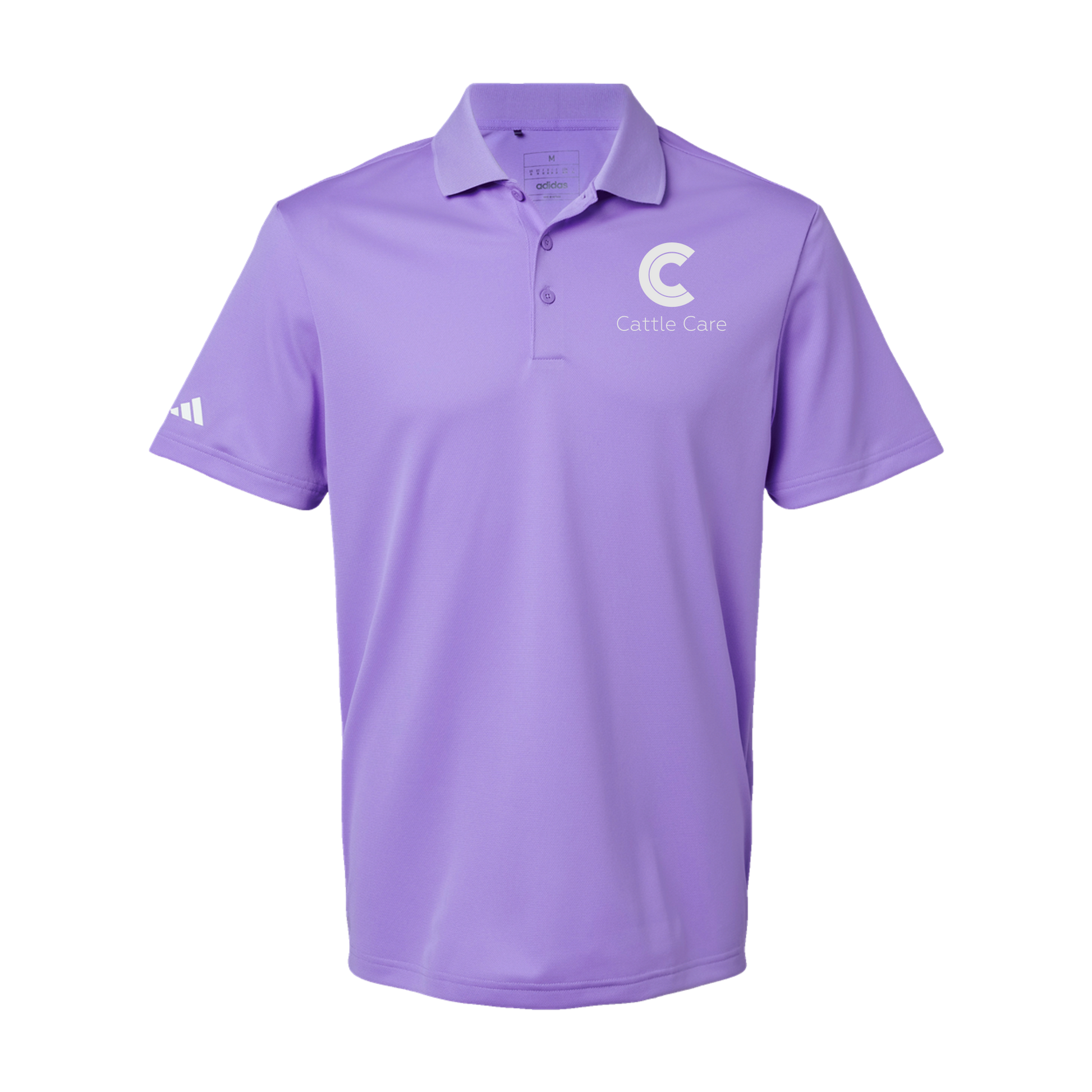 cattle-care-adidas-mens-sport-polo-shirt-embroidery-leftchest-A430-lightflashpurple-flat-front
