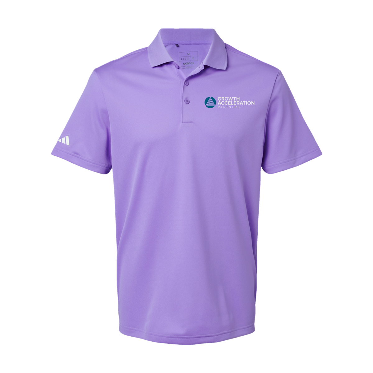growthaccelerationpartners-adidas-mens-sport-polo-shirt-embroidery-leftchest-A430-lightflashpurple-flat-front