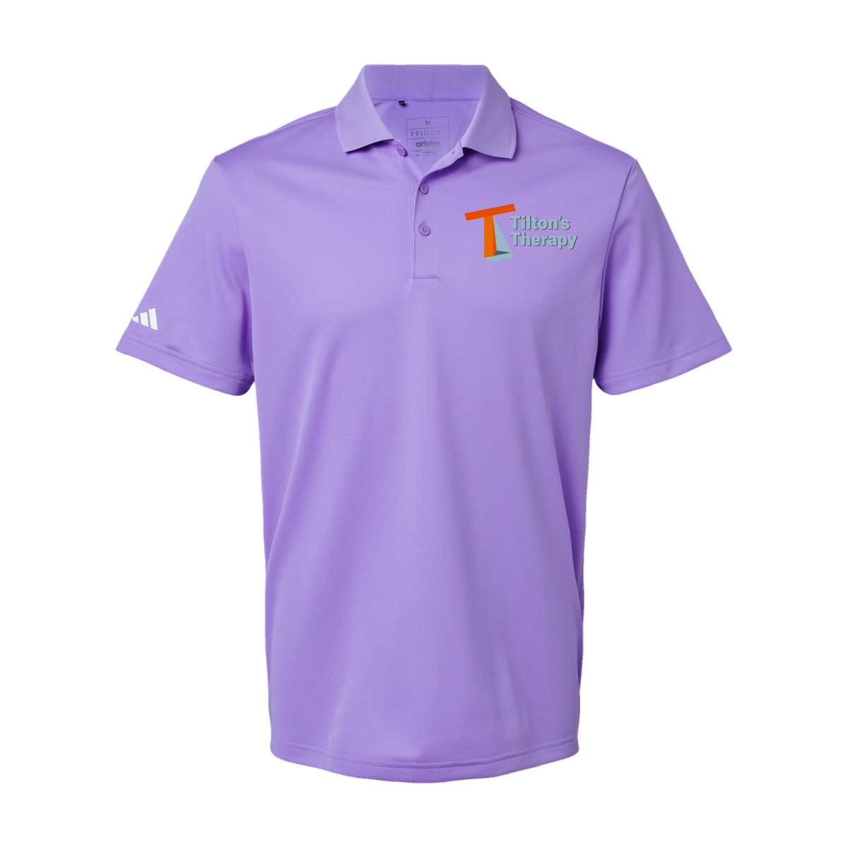 tiltonstherapy-adidas-mens-sport-polo-shirt-embroidery-leftchest-A430-lightflashpurple-flat-front