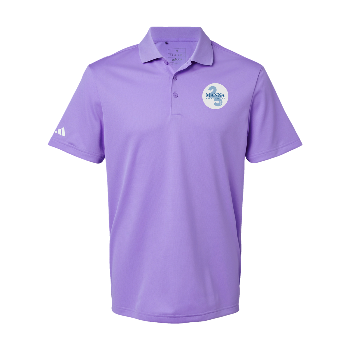 mannaworldwide-adidas-mens-sport-polo-shirt-embroidery-leftchest-A430-lightflashpurple-flat-front