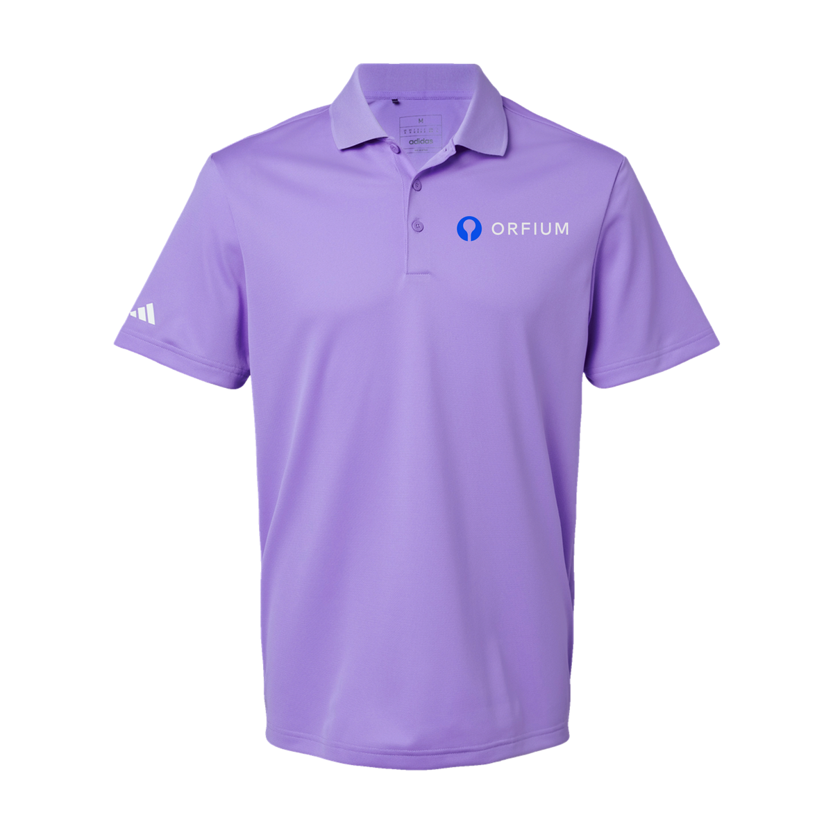 orfium-adidas-mens-sport-polo-shirt-embroidery-leftchest-A430-lightflashpurple-flat-front