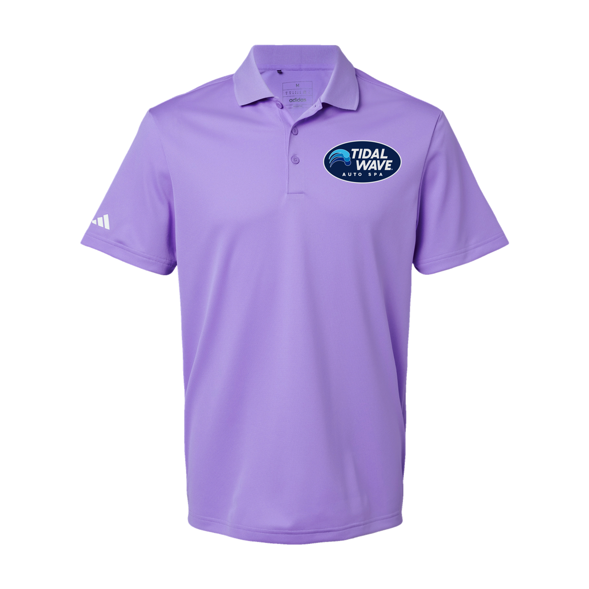 tidalwaveautospa-adidas-mens-sport-polo-shirt-embroidery-leftchest-A430-lightflashpurple-flat-front