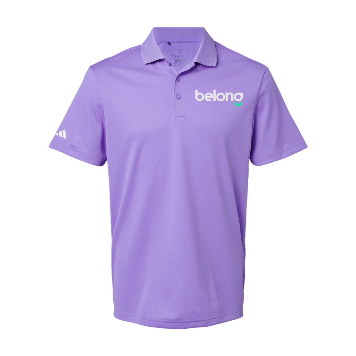 belonghome-adidas-mens-sport-polo-shirt-embroidery-leftchest-A430-lightflashpurple-flat-front
