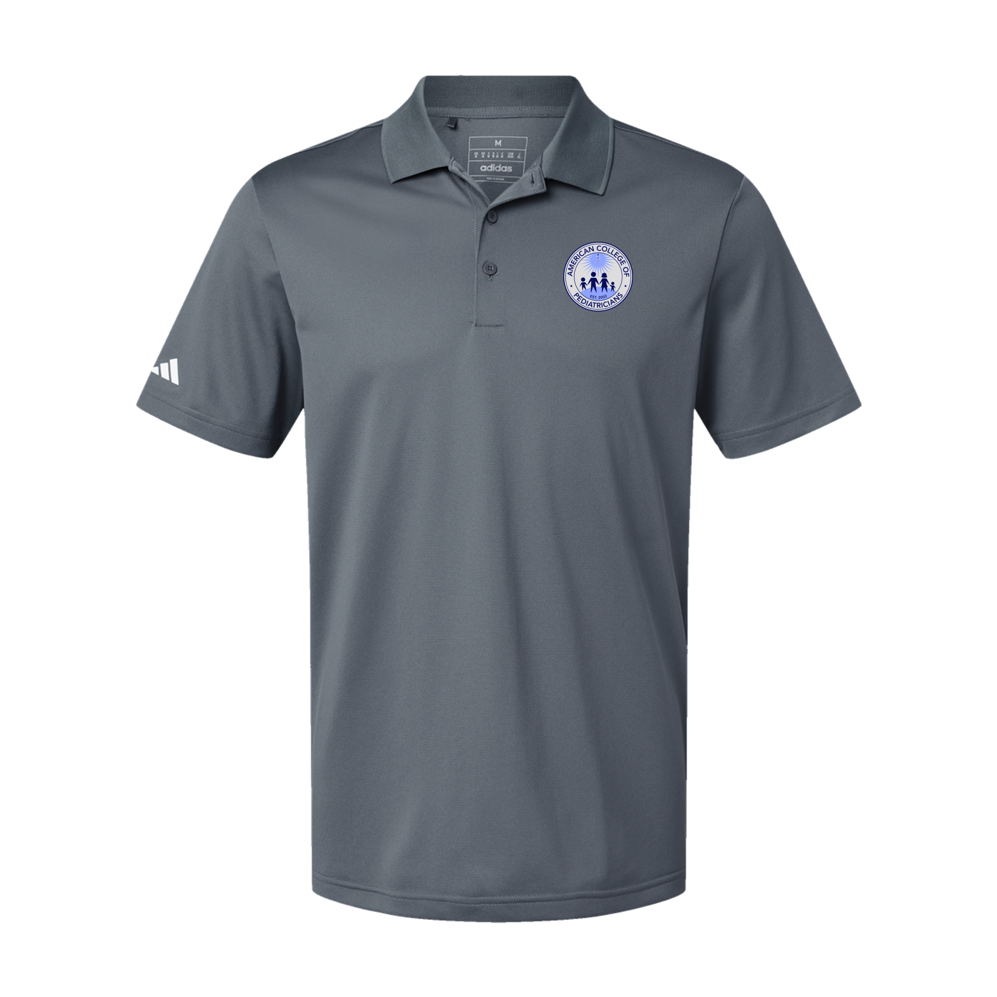 acpeds-adidas-mens-sport-polo-shirt-embroidery-leftchest-A430-onix-flat-front