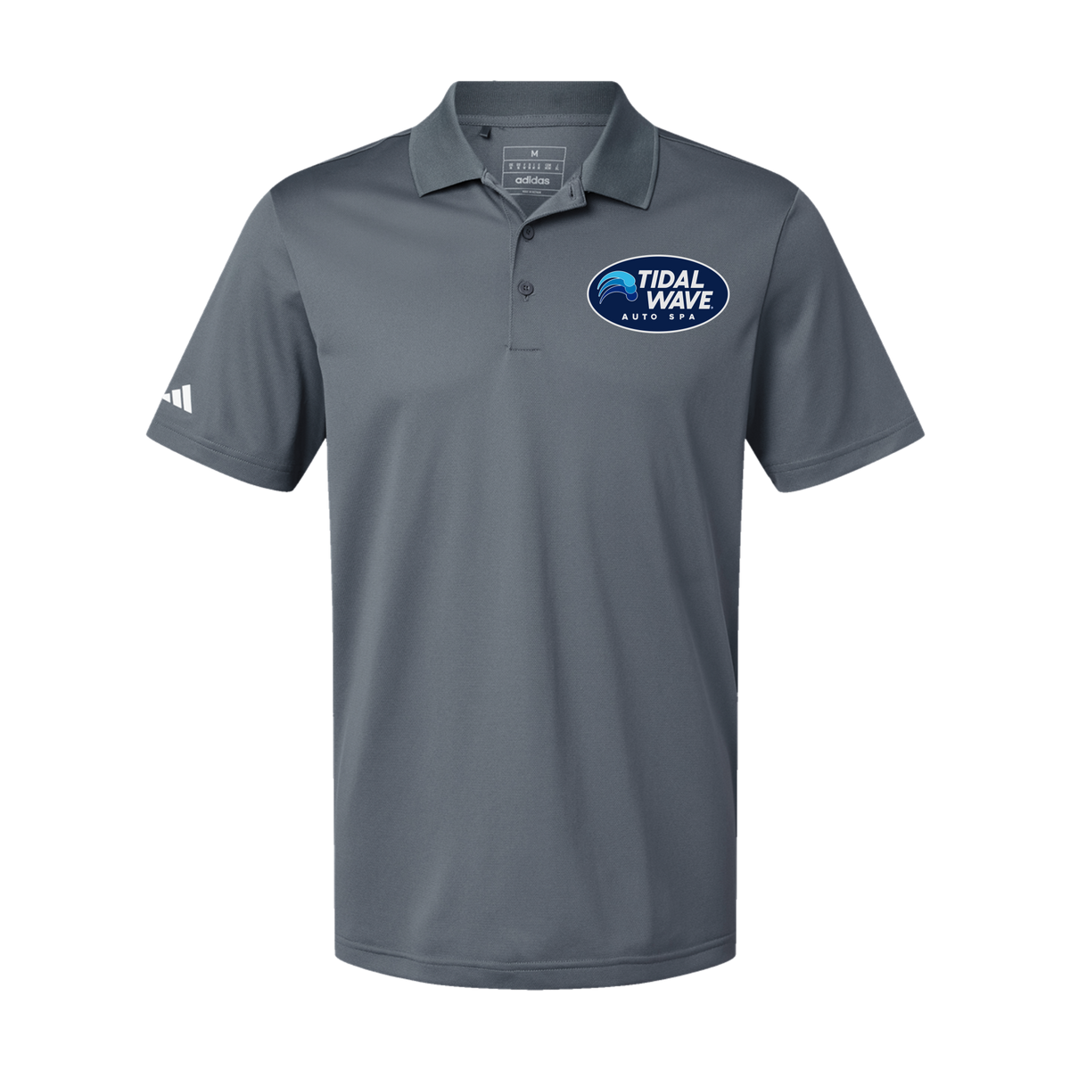 tidalwaveautospa-adidas-mens-sport-polo-shirt-embroidery-leftchest-A430-onix-flat-front