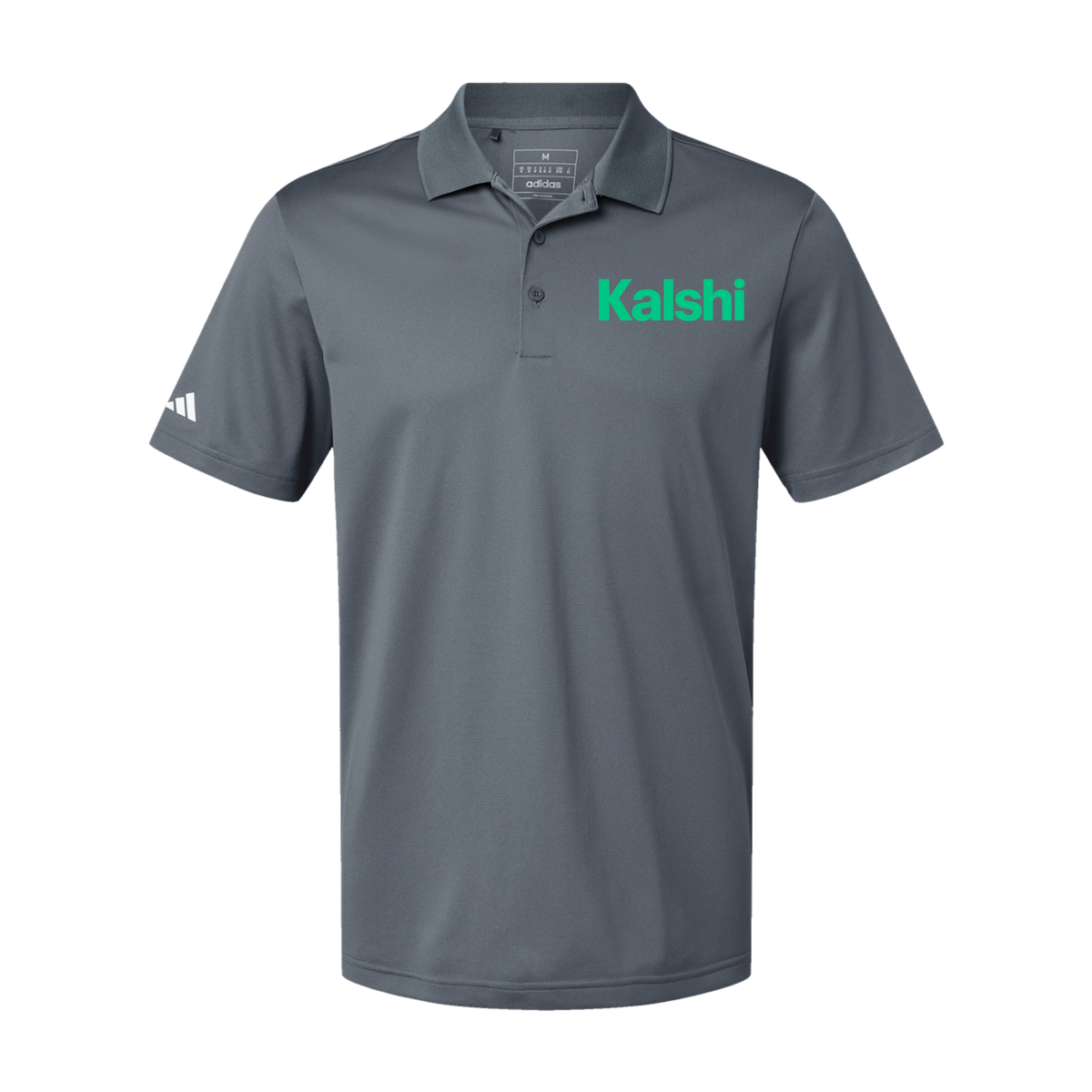 kalshi-adidas-mens-sport-polo-shirt-embroidery-leftchest-A430-onix-flat-front
