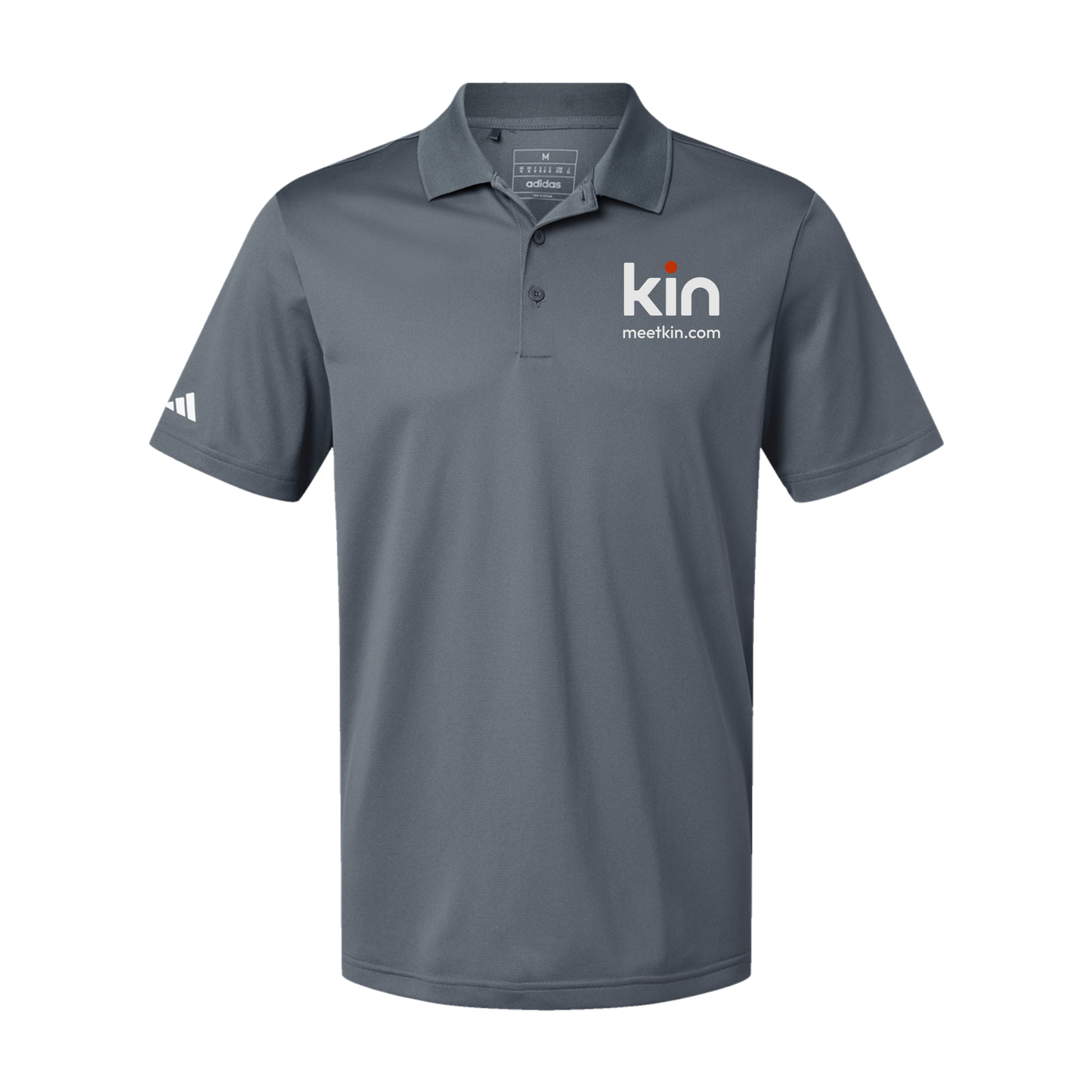 kin-adidas-mens-sport-polo-shirt-embroidery-leftchest-A430-onix-flat-front