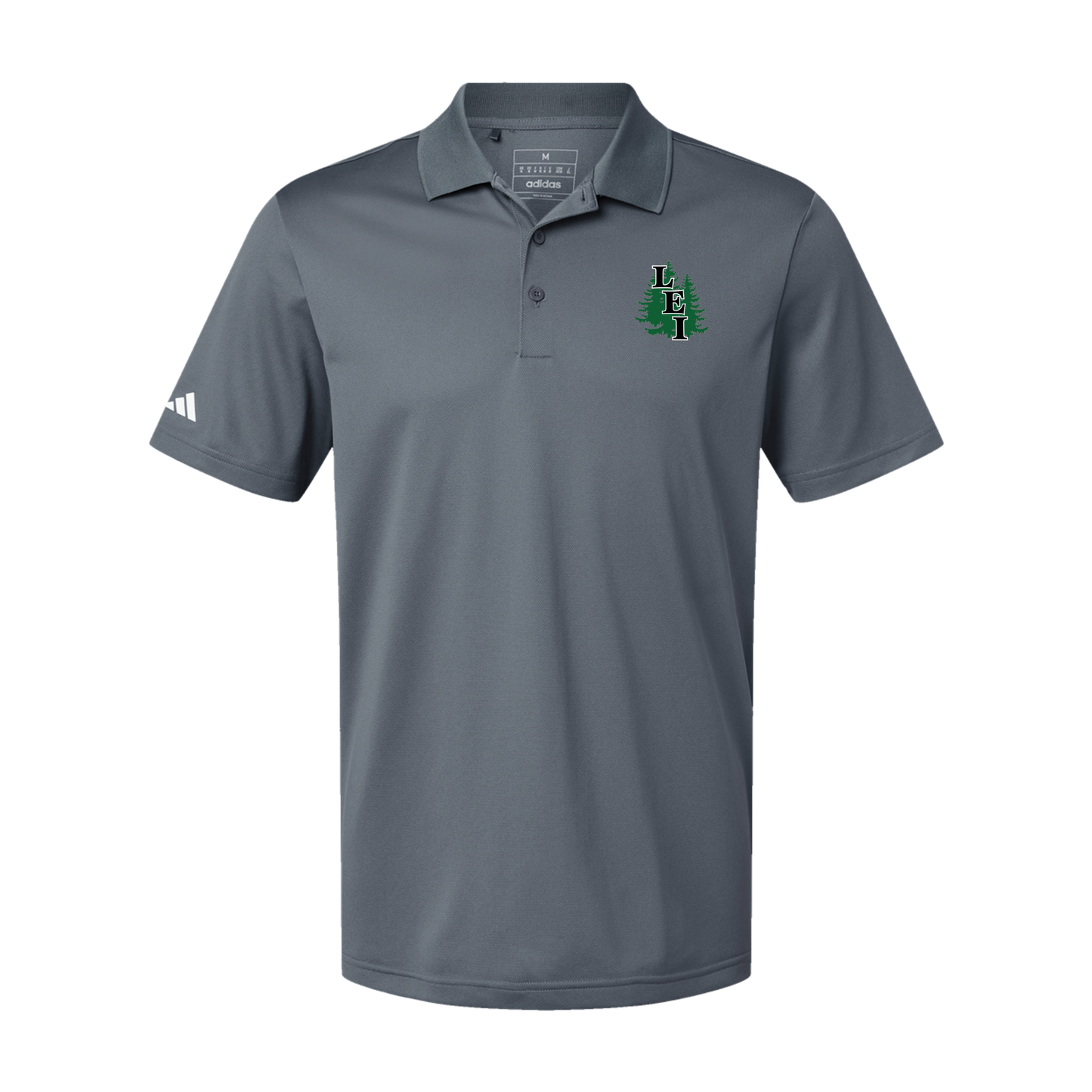 leisite-adidas-mens-sport-polo-shirt-embroidery-leftchest-A430-onix-flat-front